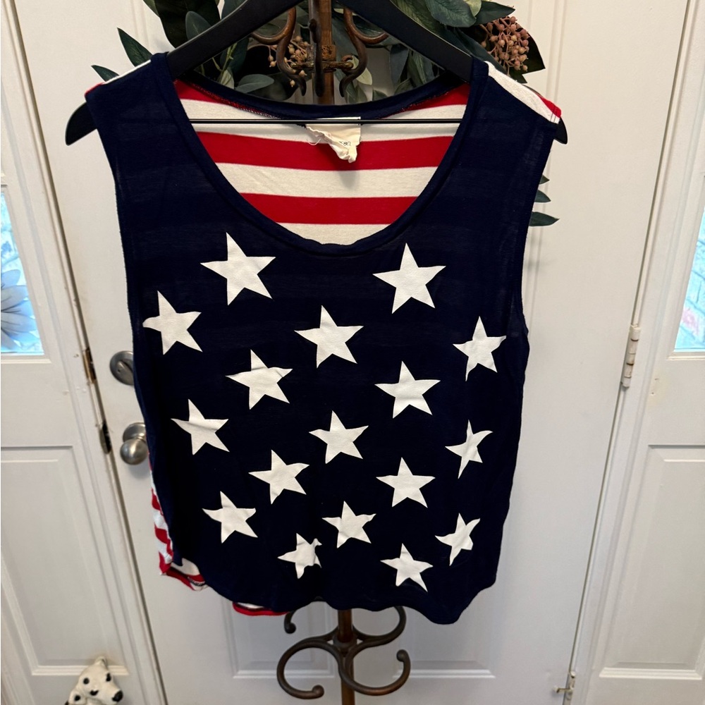 American Rebel American Flag Stars and Stripes Soft Tank Top XL
